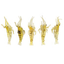 5Pcs Soft Plastic Simulation Prawn Shrimp Saltwater Fishing Lures Hook Artificial Bait Tackle