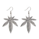 1 Pair Fashion Charm Women Lady All Occasions Metal Leaf Ear Studs