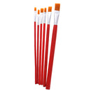 6 x Flat Pointed Tip Nylon Hair Acrylic Watercolor Brush Artist Brush Set