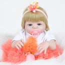 Reborn Baby Girl Dolls 22inch Cute Realistic Soft Silicone Dolls Newborn Baby Dolls with Clothes