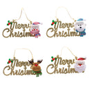 Pack of 4 Merry Christmas Hanging Decor Wall Door Tree Christmas Hangings
