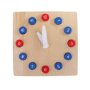 Wooden Time Teaching Clock Sorting Clock Children Kids Early Educational Toy