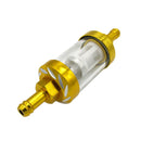 Motorcycle Dirt Pit Bike Re-usable Gas Filter for 5/16'' 8mm Fuel Line Gold