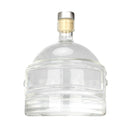 600ml 20oz Clear Glass Crystal Helmet-shaped Beer Vodka Bottle with Stopper