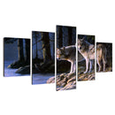 1 Set of 5PCS Canvas Painting for Home Bedroom Cafe Hotel Room Wall Art Wall Decor Paintings Animal Print Charms 20*30/40/50cm