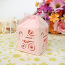 Wedding Gift Candy Chocolate Storage Gift Boxes With Ribbon Baby Shower Birthday Party Favor Supplies Pack of 50PCS Pink