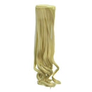 Fashion 25cm DIY Doll Wigs Long Curly Wavy High Temperature Wire Handmade Light Gold