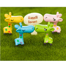 4 Pieces Micro Landscape Decorations Mini Resin Ornament Garden DIY Giraffe