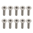 10 Pcs,M4 x 10mm, 5/16 Inch, Flat Head Grade 1 GR1 Titanium Machine Screws, Phillips Drive,Pitch 0.7