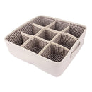 Cotton Linen Organizer Necklace Cosmetic Earring Display Box Jewelry Case for Beads, Small Parts, Crafts and More, 12'' x 12'' x 4