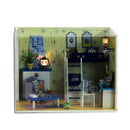 Diy Miniature Dollhouse Model 3D Puzzles Assembly Kit - Dark Blue Dream Themed