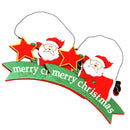2 Piece Santa Claus Merry Christmas Wooden Christmas Tree Ornament Hanging Decoration 175x165mm