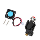 3D Printer Integrated Heat Bed V6 Extruder Head Kit + Remote Feed Nozzle + 12V Cooling Fan