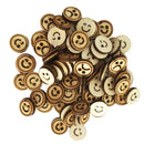 100 Pieces Chic Smiling Crying Faces Wood Pieces Embellishments for Wedding Party Decoration