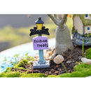 Durable Micro Landscape Mini Resin Miniature Bonsai Fairy Garden Decor Street Signpost Statue Home Garden Decor Purple