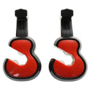Vehicle Car Seat Headrest Bag Coat Violin Shapes Hanger Hook Red Pack of 2