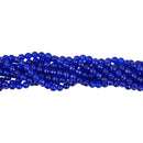 6mm Faceted Jade Round Gemstone Beads For Jewelry Bracelet Necklace Making Accessory 15.5'' Royal Blue