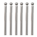 6pcs 45mm Diamond Coated Round Ball Shape Grinding Burrs Bits 3mm Shank
