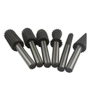 5Pcs High Speed Steel Rotary File Tools Set Abrasive Wood Carving Bits Kit