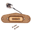Alnico V 3 Poles Humbucker Pickup Set Output Socket for 3-String Cigar Box Guitar Replacement Parts