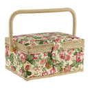9.6"x7.1"x5.3" Sewing Basket Organizer with Removable Tray for Sewing Mending