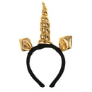 Gold Unicorn Horn Headband Fancy Dress Costume Adults Hen Party Accessory