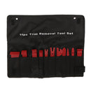 11pcs Red Car Audio Trim Door Panel Dashboard Clip Removal Installer Pry Tool Kit With Storage Pouch