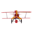 Red Wind Up Clockwork Army Aircraft Tin Toy Collectible Gift Home Decor