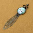 Antique Crown Frame Cat Pattern Metal Clip Bookmark Marker Reading Gift