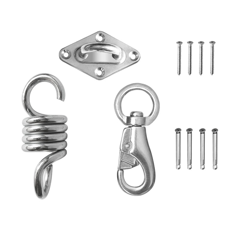 1 Set Strong Durable Hammock Chair Hanging Kit Ceiling Mount Plate Swivel Hook Hardware 500LB