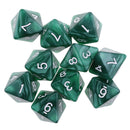 10 pieces 8 Sided Dice D8 Polyhedral Dice for Dungeons and Dragons Party Table Games Green