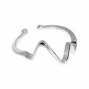 Sterling Heart Beat Figure Silver Plated Adjustable Good Luck Fine Open Ring