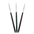 3 Pieces Acrylic Nail Art Pen Brushes Set for Nail Polish Drawing Painting Liner DIY Design Decoration