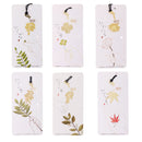 6pcs Note Metal Bookmark Plants Leaf Book Marker Label Stationery Kids Gift