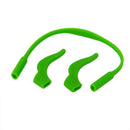 Kids Children Outdoor Sports Sunglasses Glasses Soft Silicone Band Strap + Pack of 2PCS Anti Slip Ear Hooks Holder Green