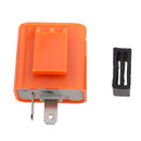 Universal Motorcycle Motorbike Turn Signal Indicator 2-Pin Speed Adjustable LED Flasher Relay 12VDC Orange