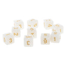 Pack of 10pcs Pearl White D6 Six Sided Game Dice D&D TRPG Games Party Supplies Toys
