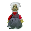 30cm Electric Scary Old Woman Ghost Figure Doll Halloween Decor Ornaments