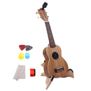 Mini Zebrawood Soprano Ukelele 21inch Hawaii Style Guitar Bright Tone Set