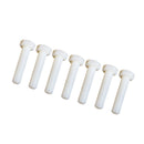 Pack of 50pcs M10*20 Plastic Screws Head Cap Hex Bolts Hexagonal Screws White