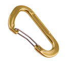 Aluminum Alloy D-Shape Outdoor Hiking Camping Carabiner Bottle Bag Keyring Hanging Snap Carabiner - Gold