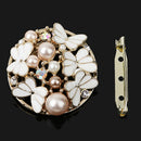 Fashion Popular Gold Plated Crystal Butterfly Scarf Buckle Brooch Accessory for Women