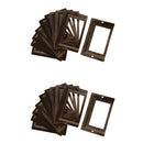 2x 10x DRAWER PLAN CHEST CUPBOARD FILING CABINET LABEL CARD FRAME HOLDER COPPER