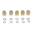Pack of 5Pcs 100K ohm Linear Mono Pot Potentiometer 3Pin 15mm Shaft with Nuts