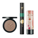 3pcs Professional Cosmetic Set Shimmer Lipstick Mascara Pressed Powder Contour Highlight Makeup