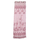 Generic Jacquard Flower Pattern Beaded Tulle Door Window Curtains Panel Drapes Wine Red 250x100cm