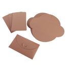 50 Sets DIY Rustic Heart Brown Kraft Greeting Cards Invitation Envelopes Note Cards Country Wedding Table Decoration