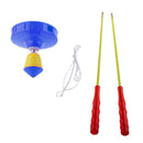 Single Wheel Professional Diabolo w/ Sticks Strings Kids Juggling Toy Blue