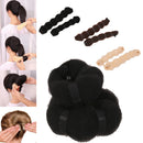 Lightweight Comfortable Sponge Hair Bun Maker Former Ring Styling Tool Coffee PACK OF 2PCS