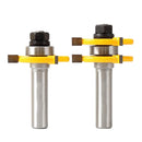1/2 inch Shank Tongue and Groove Joint Assembly Router Bit Set 3/4 inch Stock Wood Cutting Tool